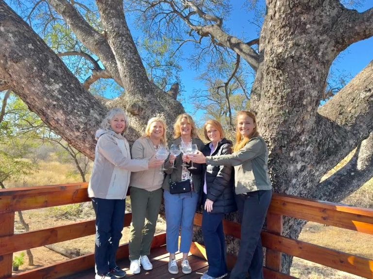 guests bush treehouse and wine